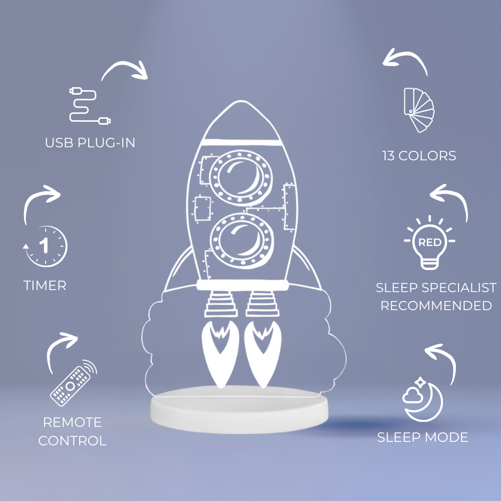 Duski Night Light: Rocket