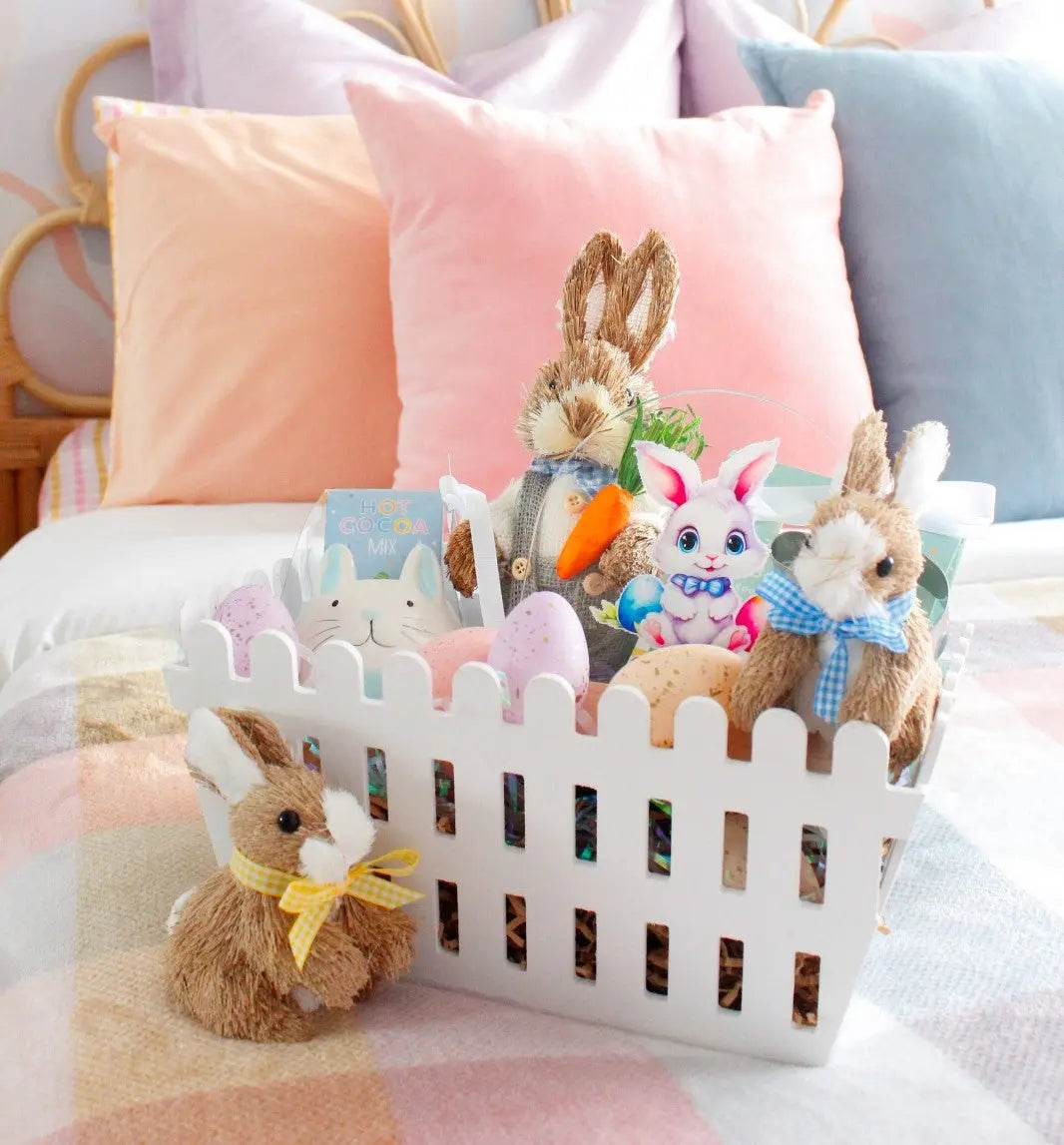 easter basket, easter basket with personalised gift