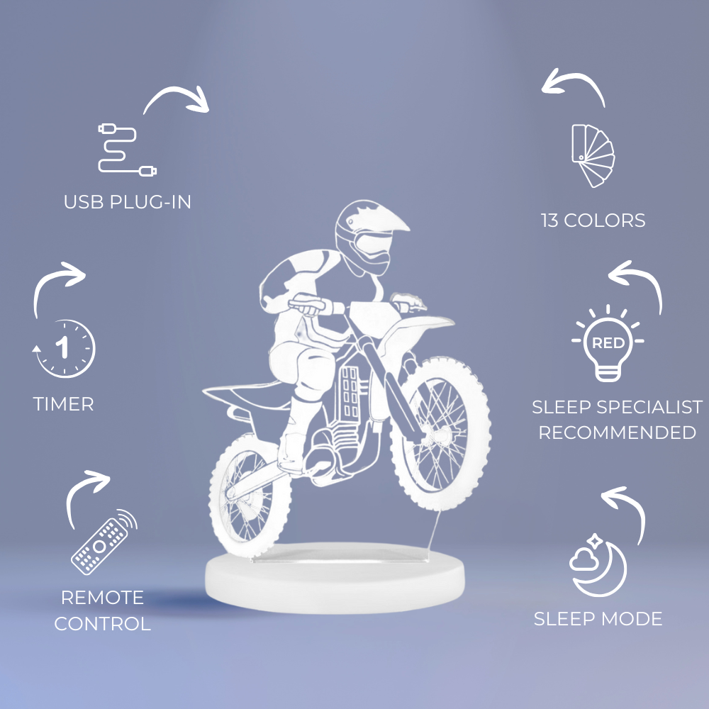 Duski Night Light: Motorbike